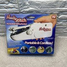 Mini Handheld Cordless Sewing Machine Hand Held Stitch Home Clothes Portable fs 