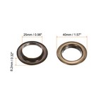 10set Grommets Eyelets Kit 25mm Brass Eyelets With Washers Brown