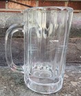 Vintage Libbey Mugs Set Of 4 Heavy Thick Glass 16 Oz 10 Panel Stein Beer Mugs 