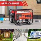 Power Equipment 3500-watt Rv Ready Portable Gas Generator Red And Black Home