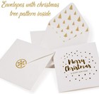 20 Christmas Holiday Greeting Gold Foil Envelopes Stickers Cards Bulk 5x5 Inch