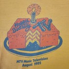 1982 Mtv Music Television Happy 1st Birthday Small T-shirt Vtg 80s Single Stitch