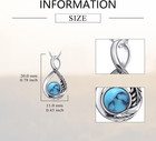 Feather Turquoise Necklace Sterling Silver Western Turquoise Pendant Necklace Fe
