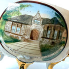 Clinton - Brown Library - Maine Me Antique Souvenir China Trinket Gold Cup