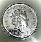 2017 Britannia One Ounce Silver Year Of The Rooster Edge Bullion Coin In Capsule