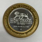  10 Mgm Grand Las Vegas  999  60 Oz Silver Round Token Gaming Tabu Ultra Lounge