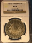 1835 Zs Om Mexico 8 Reales Ngc Au 58  toning 
