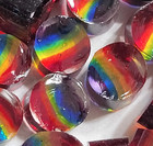 Rainbow Murrini - Transparent 90 Coe Fused Glass Supplies  4 To 8mm Dia 