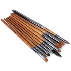 15pcs Professional Walnut Handle Cosmetic Brush Eye Shadow Brush Set Msrp  57 00