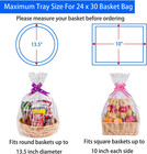 Clear Basket Bags 20pack Large Cellophane Gift Bags For Baskets Cellophane Wr   