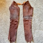 Custom Handmade Leather Chaps Western Brown Size Small See Measurements