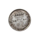 Great Britain 1891 Silver Threepence Queen Victoria British Coin 3p Km 758