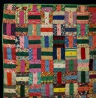Antique Depression-era Handstitched Handquilted Quilt 67x84 Patchwork Crazy Quit