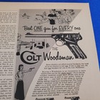 1956 Colt Woodsman Target   Sport Model Pistol Vintage Target Shooting Print Ad