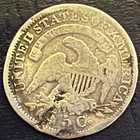 1835 Capped Bust Half Dime 5 Cents Large Date Silver Coin - Read Description