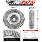 2 Pack - Tungsten Carbide Wood Carving Disc Angle Grinder Grinding Wheel