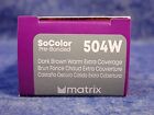 Matrix Socolor Pre-bonded Extra Coverage Permanent Hair Color Dark Brwn 504w 3oz