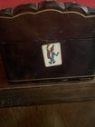 Vtg Italian Leather Playing Card Box Case Holder 2-decks Must See A  Antinori  