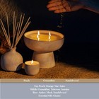 Blueme Calm Candle   Osmanthus   Sandalwood   4 Wick - Refillable 24oz  White