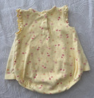 Carter s Baby Girl Vintage Euc 12 Months Yellow Flower Dress One-piece Romper