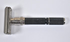 Vtg 1969 Gillette Super Adjustable 1-9 De Safety Razor O1 Black Beauty