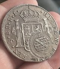 Extremely Rare 1804 8 Reales Spanish Colonial Santiago Mint   Minas Gerais Cs 