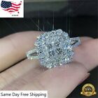 925 Silver Plated Wedding Ring Women Jewelry Simulated White Sapphire Ring 6-10