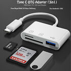 3in1 Usb Stick Sd Tf Card Reader Type C Otg Adapter For Iphone All Devices