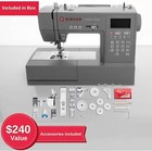 Singer Heavy Duty 6800c Computerized Sewing Machine With Accessory Kit  Grey