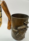 Carl Wagner Bronze Calf Roper 5 1000 Mug  Gorgeous Wood  Excellent
