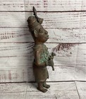 Vintage African Benin Nigerian Style 11  Sculptural Figurine Bronzed