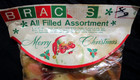 Vtg 1950 s-60 s Nos Brach s Christmas All Filled Assortment 1 Lb Bag Hard Candy