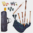 Rosewood Great Highland Scottish Bagpipes-natural Finish   Silver Mount With Bag
