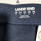 Lands  End Women s Blue Solid Pleated Knee-length Polyester Skirt Size 16