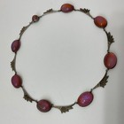 Antique Art Nouveau Deco Dragon s Breath Necklace Sterling Silver 925 Accent 16   