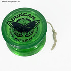Duncan Butterfly Yo-yo Green Translucent Plastic Usa Made Classic Toy