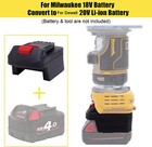 Battery Adapter For Milwaukee 18v Lithium Battery To For Dewalt 20v Power Tools