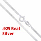 Solid Sterling Silver Box Chain Necklace 0 5mm Stamped 925 Made In Italy 