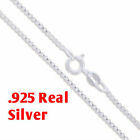 Solid Sterling Silver Box Chain Necklace 0 8mm Stamped 925 Made In Italy 