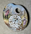Antique 19th Artist Palette Clock And Palette Barometer - Hand Painted