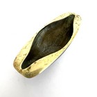 Vintage Mcm Brass Ashtray Mid Century Modern Boat Paper Weight Two Tone Bronze