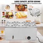 6 Pan Electric Food Warmer Buffet Bain Marie Countertop Steamer Table 14 21 10 