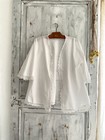 Vintage French Woman Cotton Deshabille Lace Trim Torn C1930