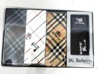 New In Box Gift Set Of 4   3  Handkerchiefs Burberry  1  Sok  bur 86 