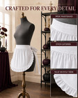 Black Server Apron With 3 Pockets  Waist Apron For Restaurant Staff