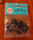 Lot Fishing U-s-l Brand Size 7 Black   Brass Snap Swivels  5  14 Barrels 