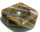 Vintage Polished Onyx Marble Natural Stone Ashtray Brown