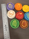 Vtech Chomp Count  Dino 8 Food Coins Replacement Parts Preschool Play Lot  Toy