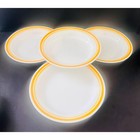 Corelle Citrus Yellow Stripe Rim_ 8 5 Inch Soup Plates_ Pick_ B