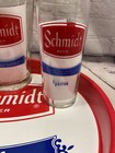 Vintage Schmidt Beer Lot Of 4 Pitcher Tray Glasses G Heileman Brewing Co 